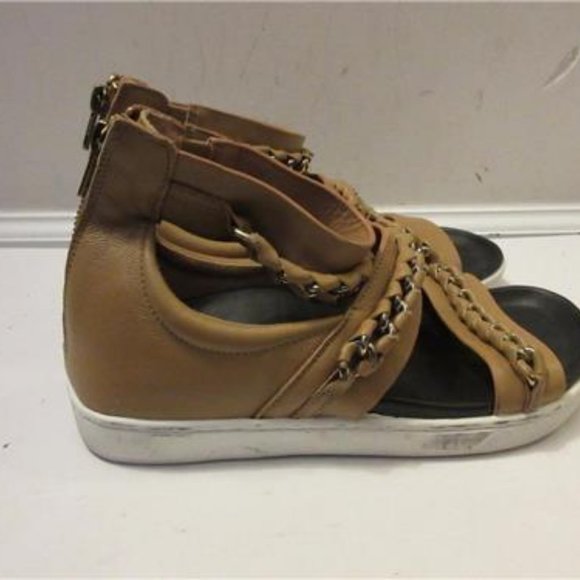 A7EIJE TAN LEATHER W/SILVER HARDWARE SANDAL 6 - Picture 2 of 4